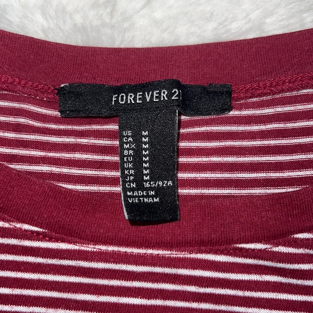 Red Micro-Stripped Ringer Tee - Picture 4 of 5